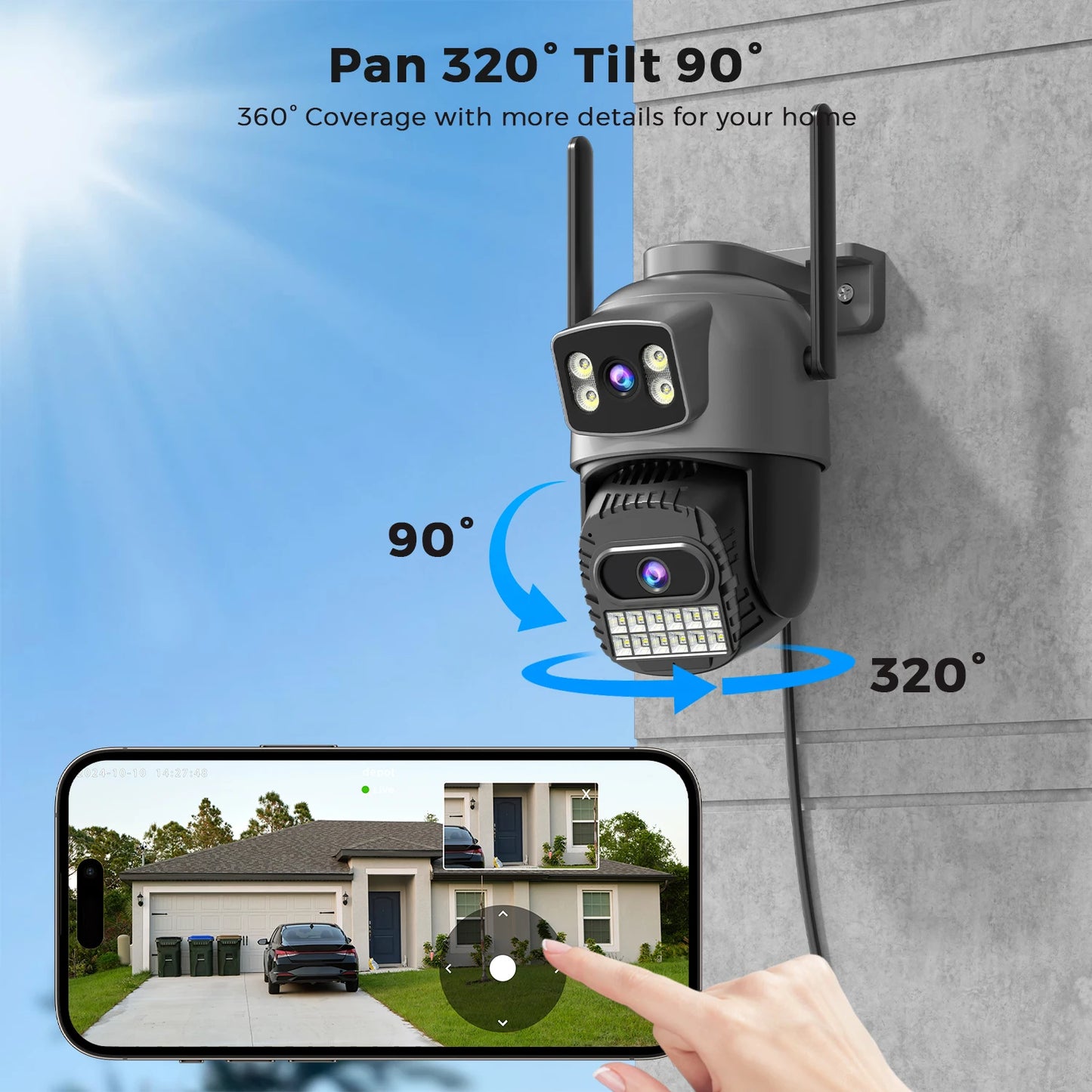 Dual Lens 5K WiFi PTZ Camera