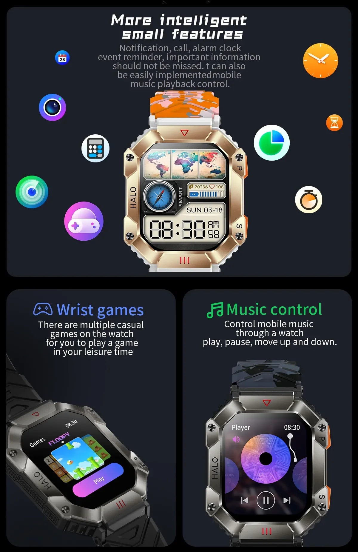 Sports Smartwatch Complete Monitoring 🏃‍♂️💓