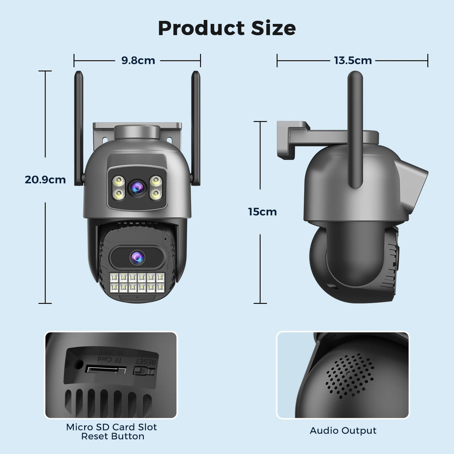 Dual Lens 5K WiFi PTZ Camera