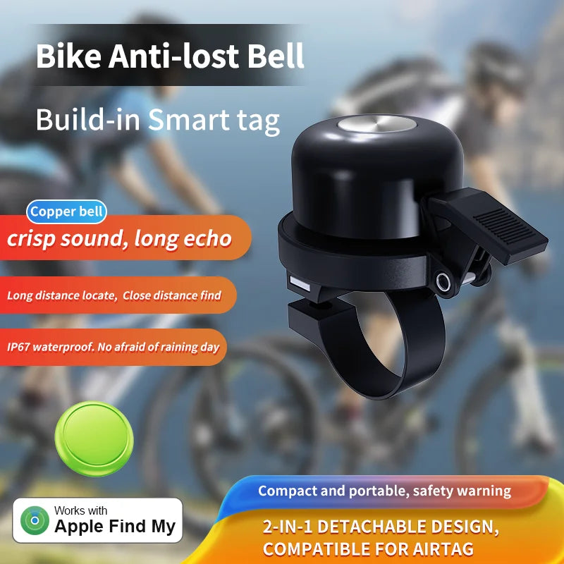 Anti-Theft Copper Bike Bell with MFI Find My Smart Tag