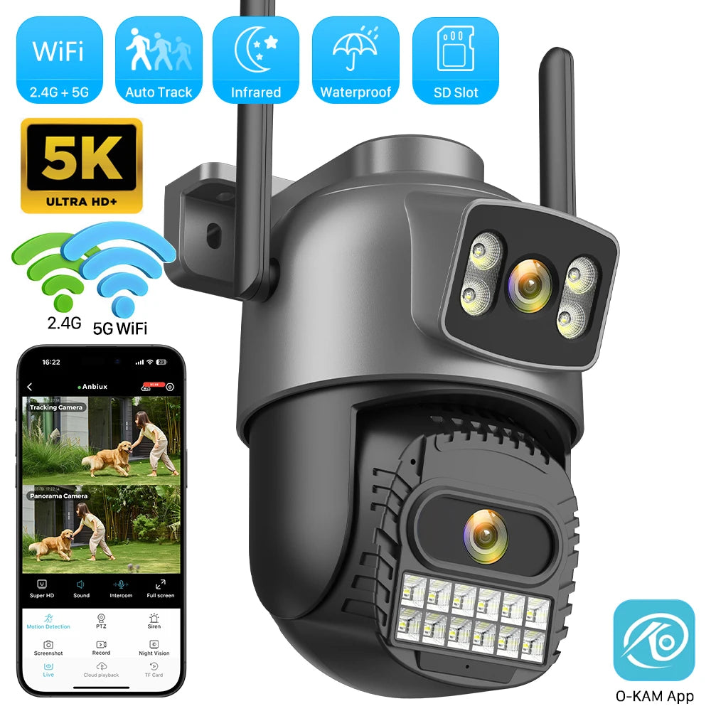 Dual Lens 5K WiFi PTZ Camera