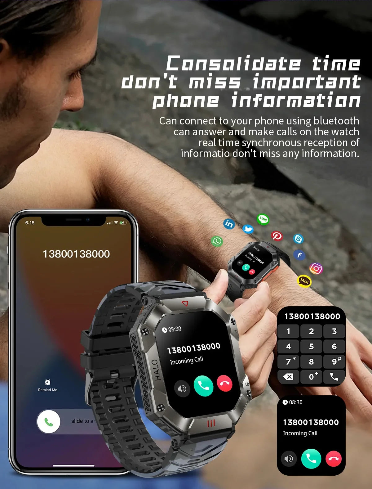 Sports Smartwatch Complete Monitoring 🏃‍♂️💓